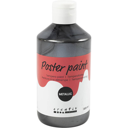 Temperamaling Metallic, sort, 300ml/ 1 pk.