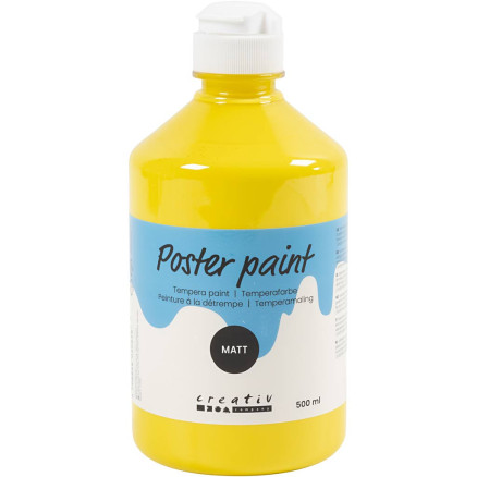 Mat Temperamaling i Gul - 500 ml til Kreativitet