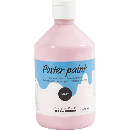 Mat Temperamaling i Rosa - 500ml til Kreativitet
