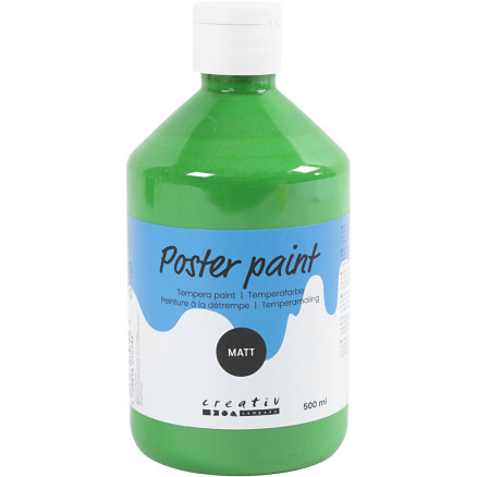 Mat Temperamaling Grøn 500ml - Kreativ Maling Tilbehør
