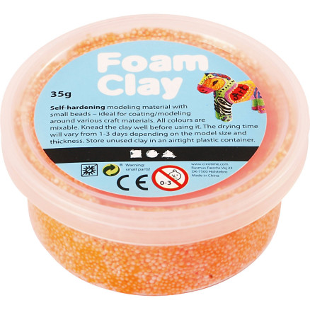 Neon Orange Foam Clay® - 35g Kreativ Modellervoks