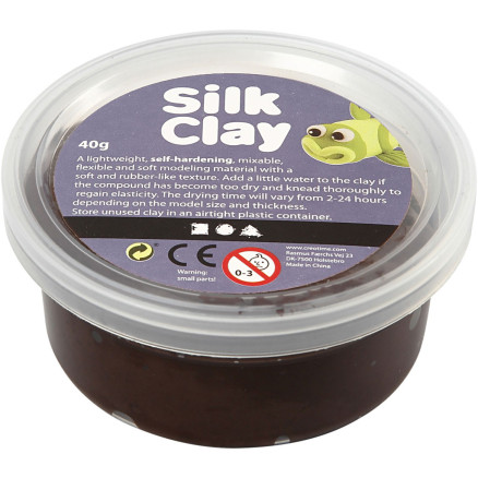 Silk Clay® Modellervoks, Brun 40g - Kreativ DIY!