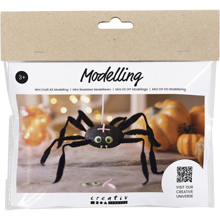 Mini DIY Kit Modellering, Edderkop, 1 pk.