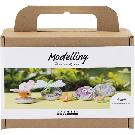 Mini DIY Kit til Modellering af Sten med Insekt - 1 pk.