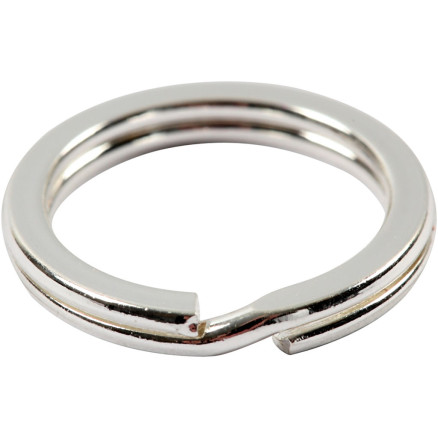 Splitring, diam. 15 mm, forsølvet, 15stk./ 1 pk.