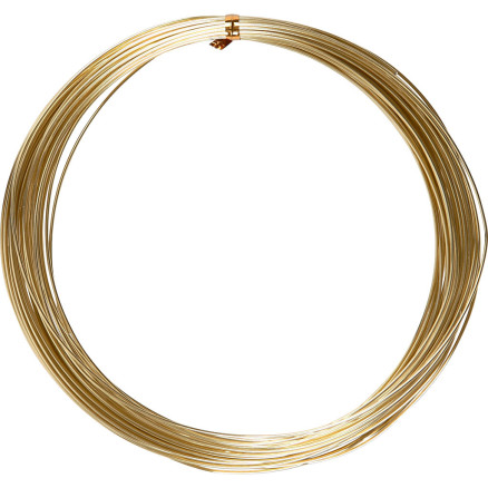 Bonzaitråd, rund, tykkelse 1 mm, guld, 16m/ 1 rl.