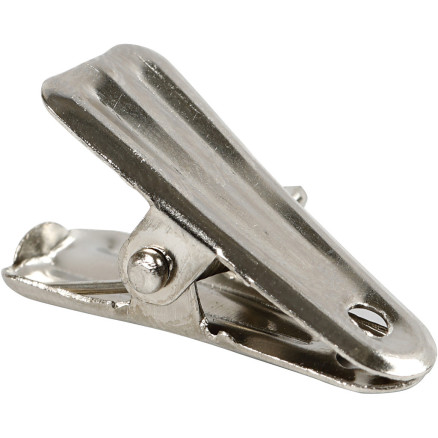 Dekorationsklemmer, L: 27 mm, B: 14 mm, sølv, 10stk./ 1 pk.