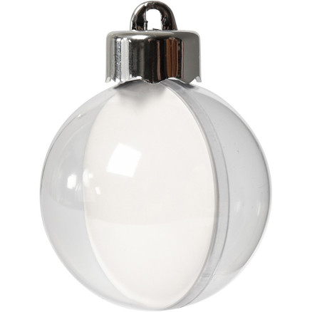 Deko-kugler, 5 cm, transparente - 10 stk. til pynt