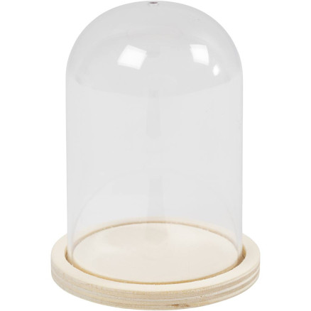 Klokke på træfod, H: 9,5 cm, diam. 6 cm, hulstr. 3 mm, 1 stk.