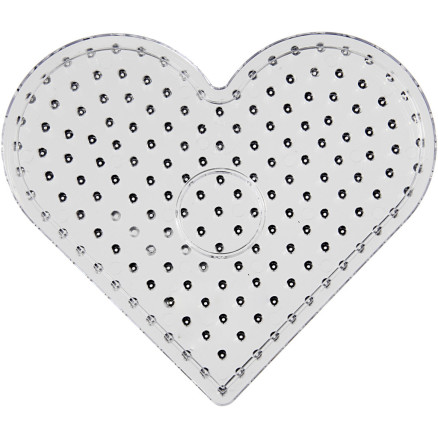 Klar Perleplade Hjerte 17,5x17,5 cm - Jumbo 1 stk.
