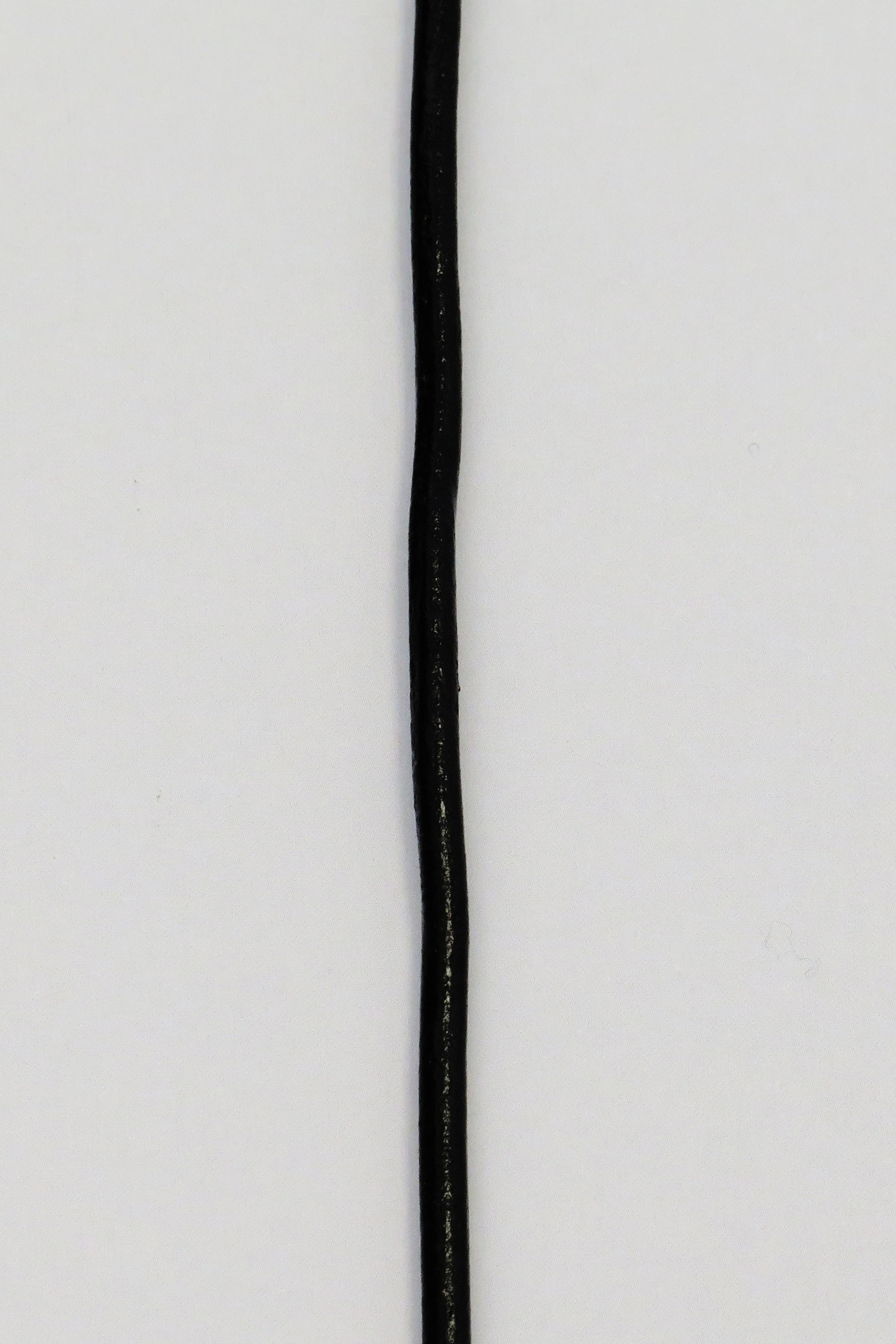 Lædersnor 2 mm Sort