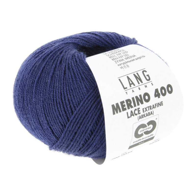 Lang Yarns Merino 400 Lace - Blue marine - 0035