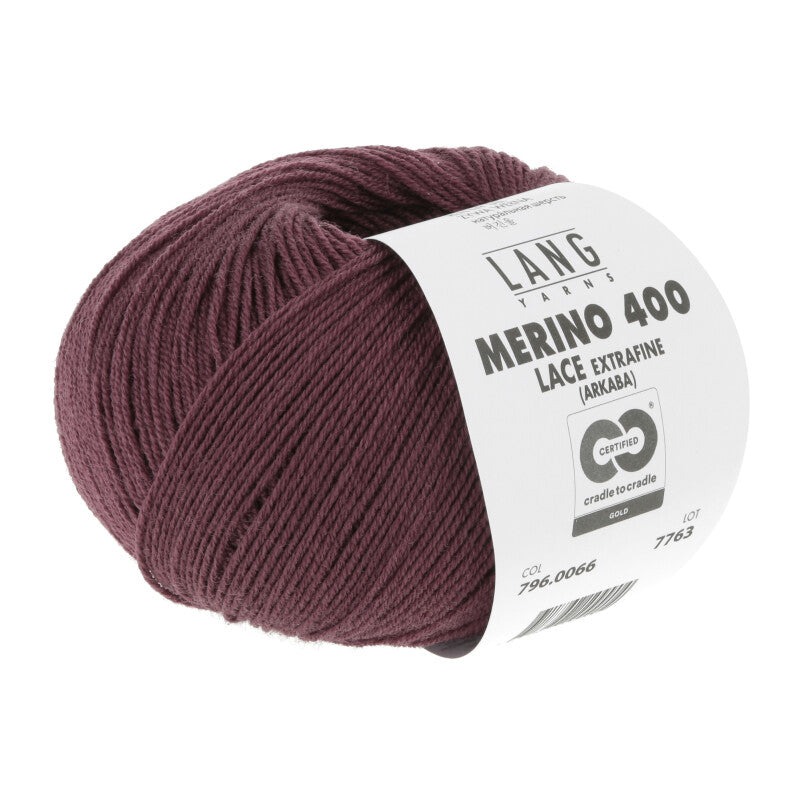 Lang Yarns Merino 400 Lace - Berry - 0066