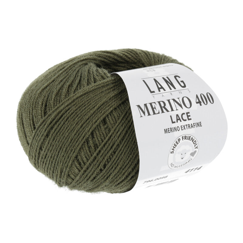 Lang Yarns Merino 400 Lace - Olive - 0098