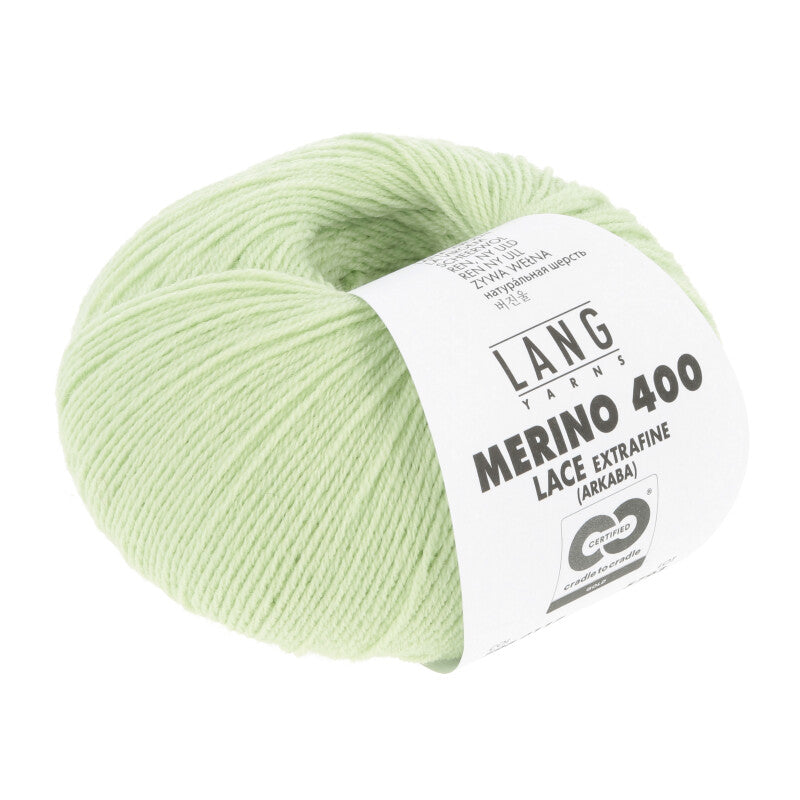 Lang Yarns Merino 400 Lace - Delicate green - 0117