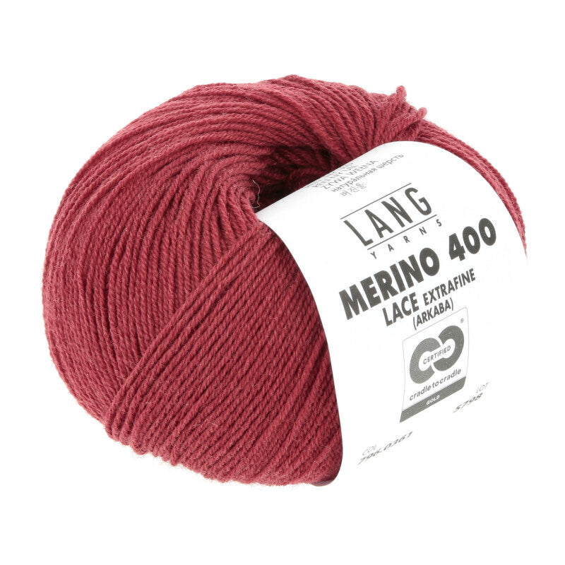 Lang Yarns Merino 400 Lace - Wine - 0361