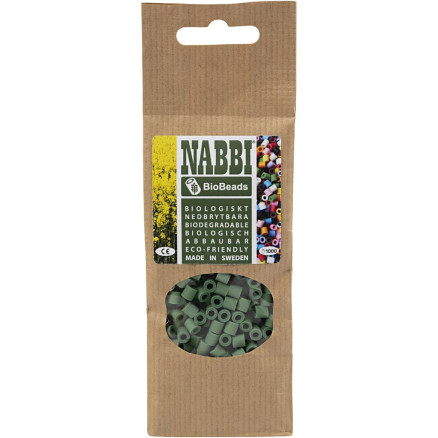 NABBI BioBeads Rørperler, str. 5x5 mm, hulstr. 2.5 mm, medium, creme, 1000 stk./ 1 pk.