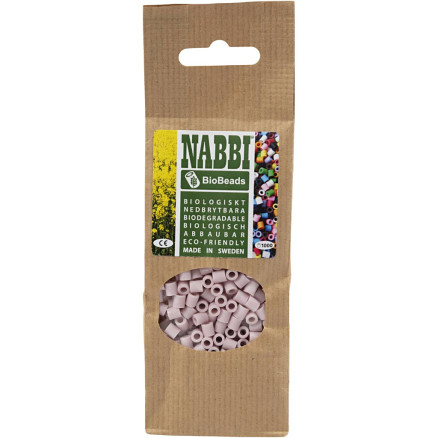NABBI BioBeads Rørperler, str. 5x5 mm, hulstr. 2,5 mm, medium, lys rød, 1000 stk./ 1 pk.
