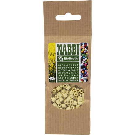 NABBI BioBeads Rørperler, str. 5x5 mm, hulstr. 2,5 mm, medium, salmon (051), 1000 stk./ 1 pk.