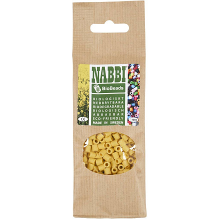 NABBI BioBeads Rørperler, str. 5x5 mm, hulstr. 2.5 mm, medium, orange, 1000 stk./ 1 pk.