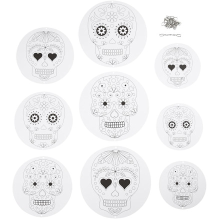 Uro med motiv, diam. 12+15+18 cm, 300 g, hvid, 3sæt/ 1 pk.