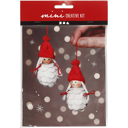 Mini DIY Kit, nissepiger, H: 8 cm, 1 pk.