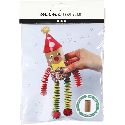 Mini DIY Kit, Toiletrulle klovn, 1 pk.