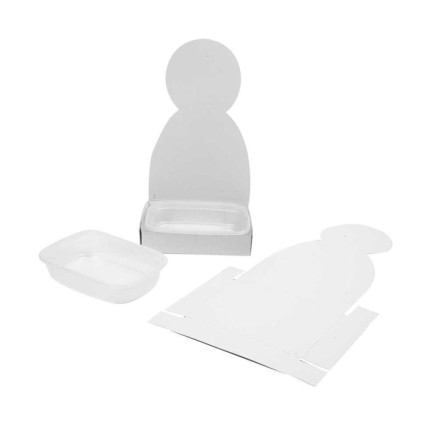 Karsebakke-figur, krop, H: 20 cm, hvid, 6sæt/ 1 pk.
