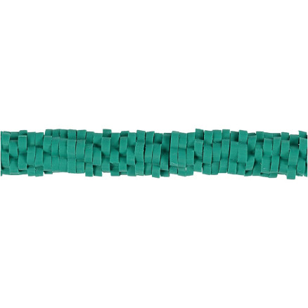 Lerperle, diam. 5-6 mm, hulstr. 2 mm, turkis, 145 stk./ 1 pk.