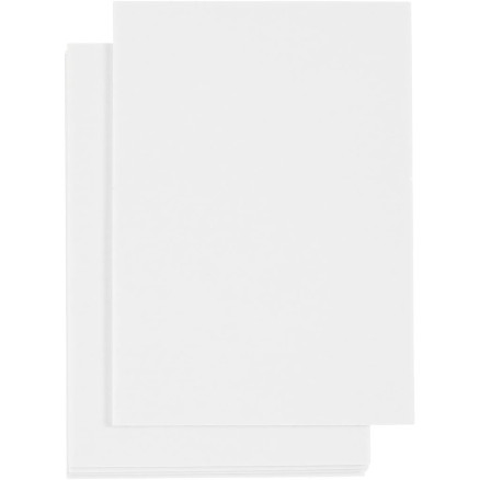 3D skumark, A6, ark 105x148 mm, tykkelse 2 mm, hvid, 5ark/ 1 pk.