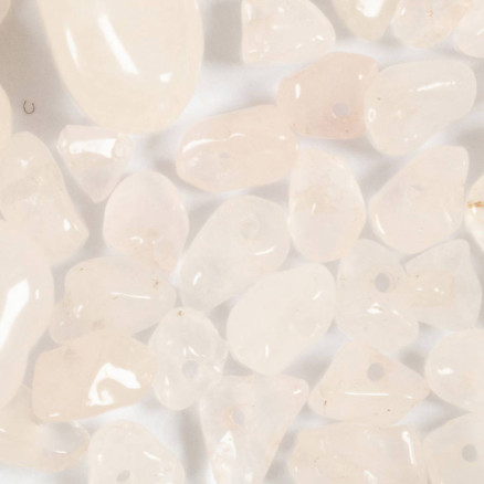 Krystalperler, Rosakvarts, diam. 7-12 mm, hulstr. 1 mm, rosa, 63 stk./ 1 pk.