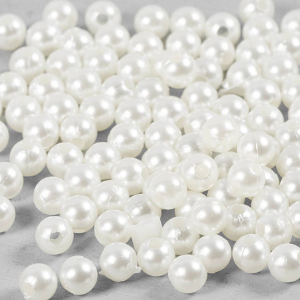 Voksperler, diam. 5 mm, hulstr. 1,7 mm, perlemor, 110 stk./ 1 pk.