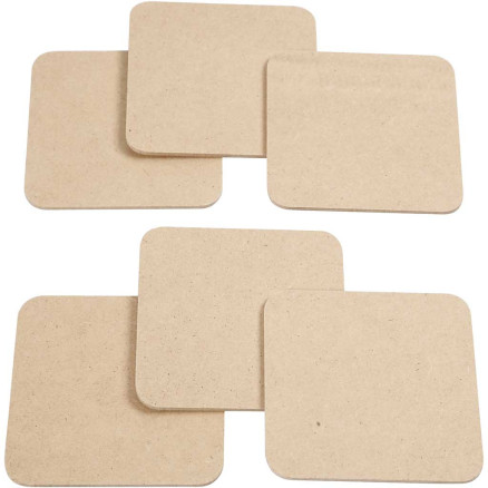 Brik, str. 10x10 cm, tykkelse 3 mm, 6stk./ 1 pk.