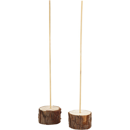 Træfødder med tilhørende pinde, H: 3 cm, diam. 5 cm, 2sæt/ 1 pk.