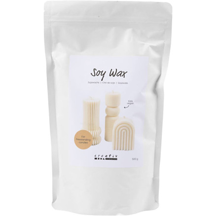 Soyavoks, Til fritstående lys, creme, 500g/ 1 pk.