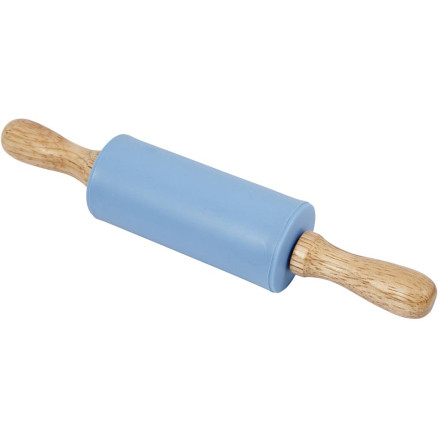 Kagerulle, L: 23 cm, diam. 4.5 cm, lyseblå, 1 stk.