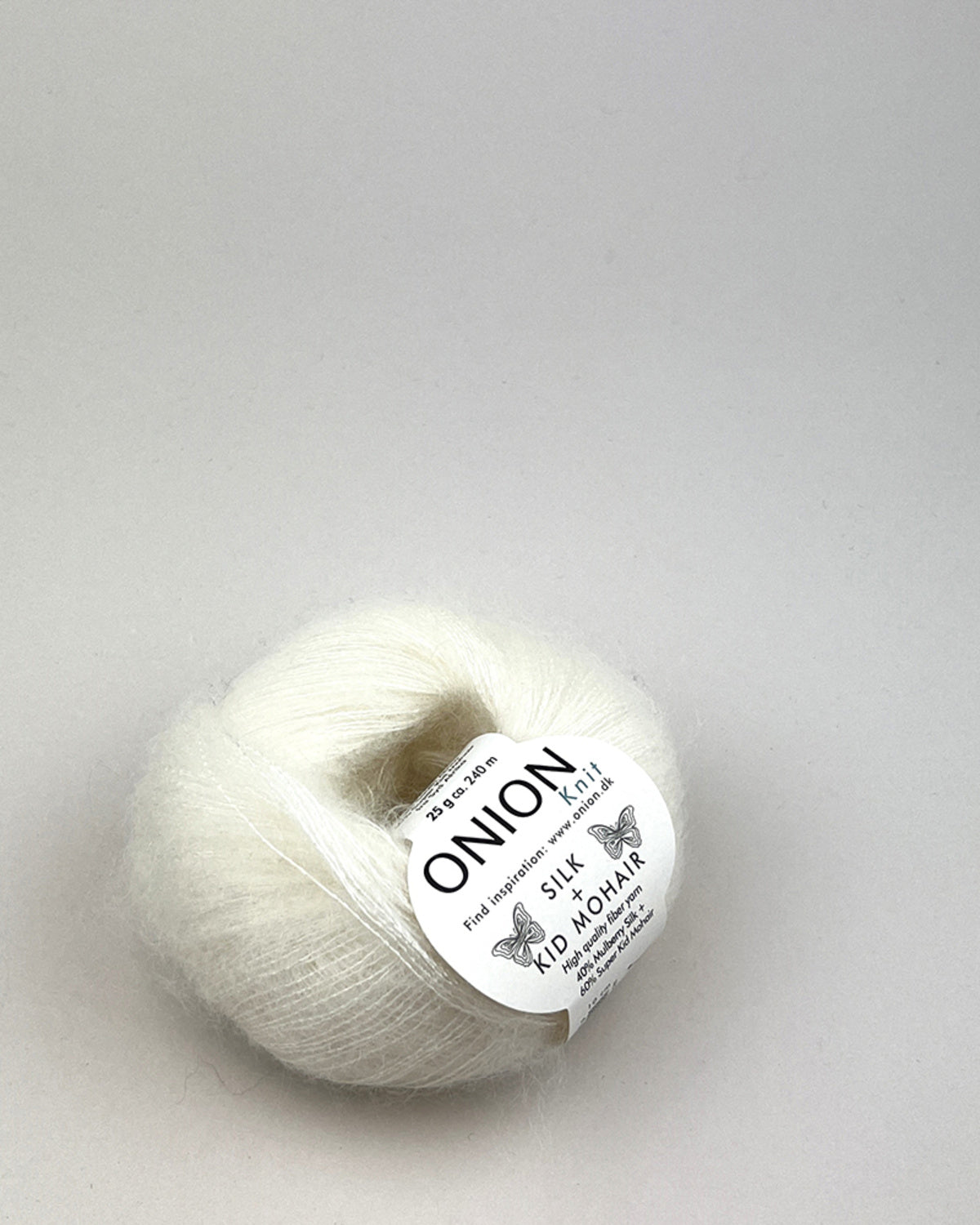 Onion Silk + Kid mohair - Råhvid - 01