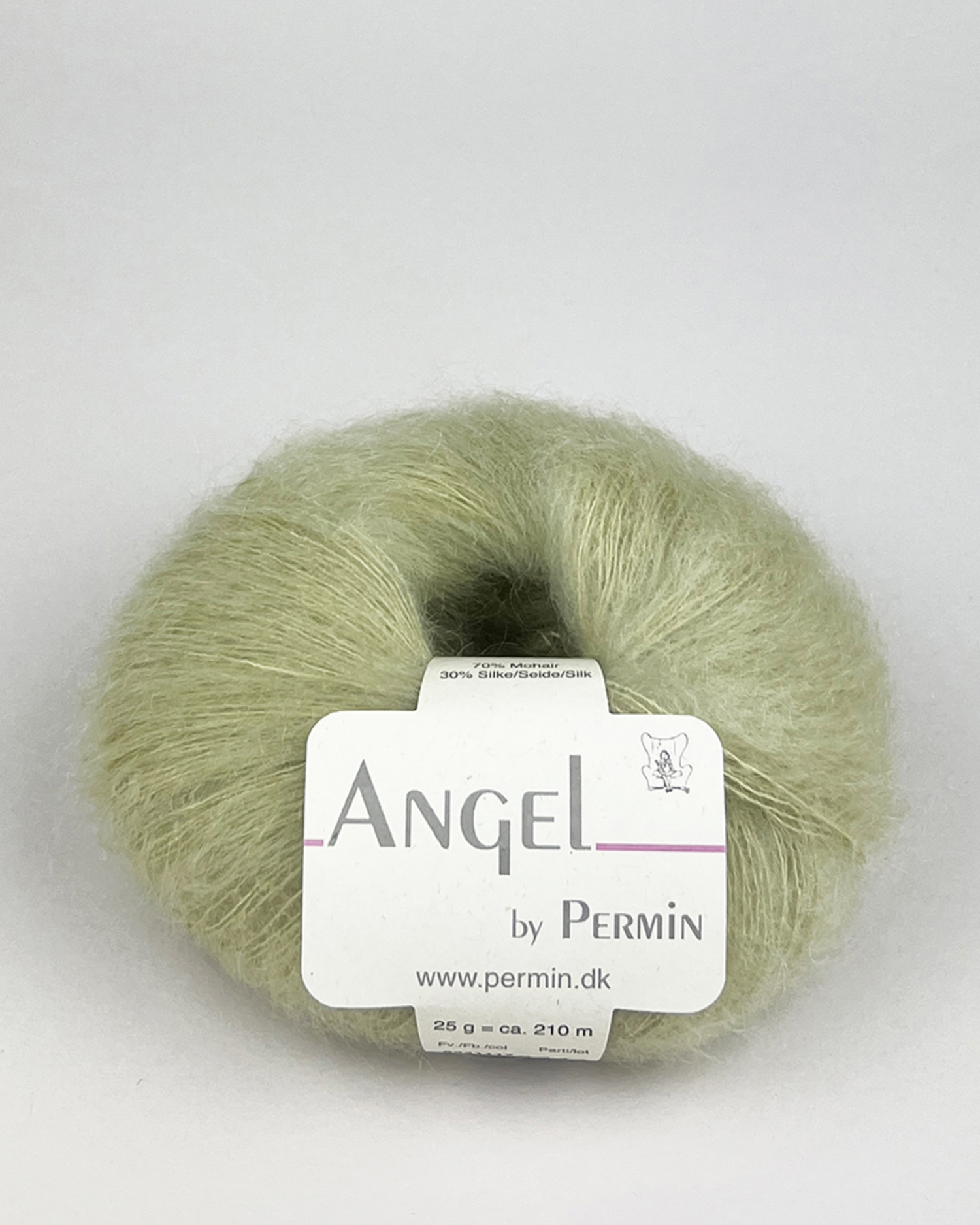 Angel Permin - Mohair og silkegarn - 8841117 Green tea
