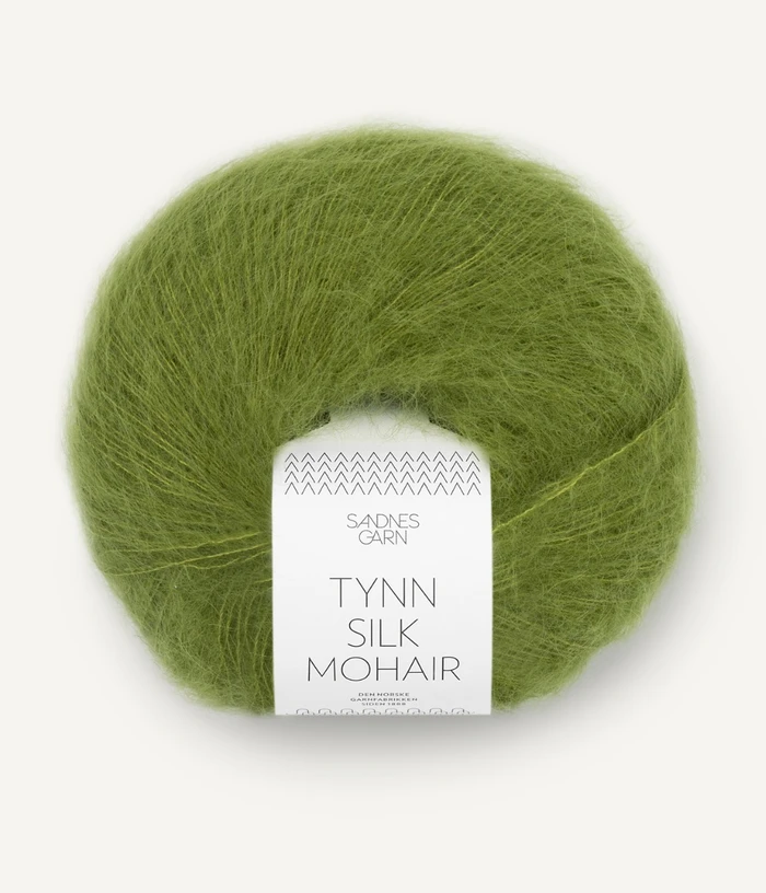 Tynn Silk Mohair Garn i Matcha 9564 - Blødt og Lækkert