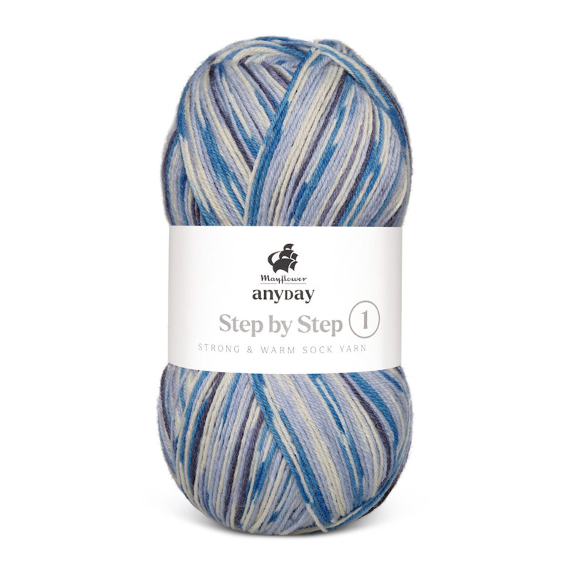 Anyday Step By Step - Blødt Strømpegarn til Strikning