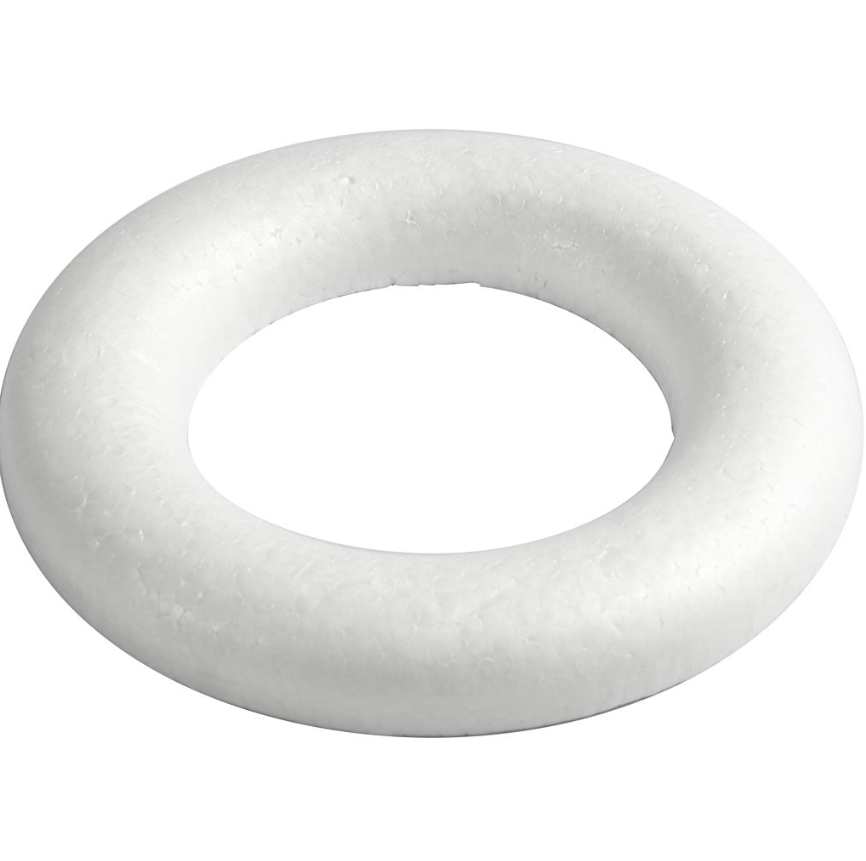 Styropor Ring til Dekoration - Dia: 20 cm, Tykkelse: 25 mm
