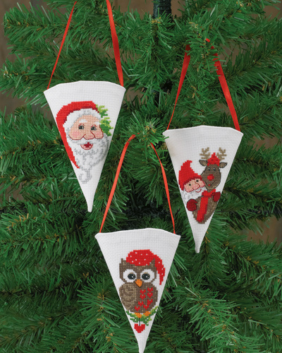 Broderi Kit med Nisser, Ugle og Rudolf - Fantastisk Tilbud!