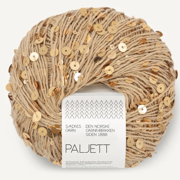 Paljett Gold Digger 2242 - Glitter Garn til Kreative Projekter
