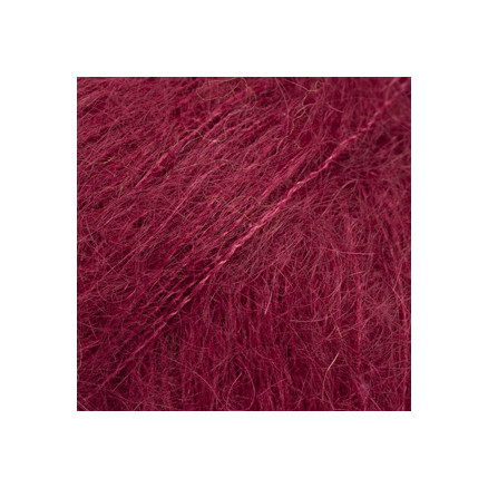 DROPS Kid-Silk Garn Unicolor 70 Vinrød - Eksklusivt Garn