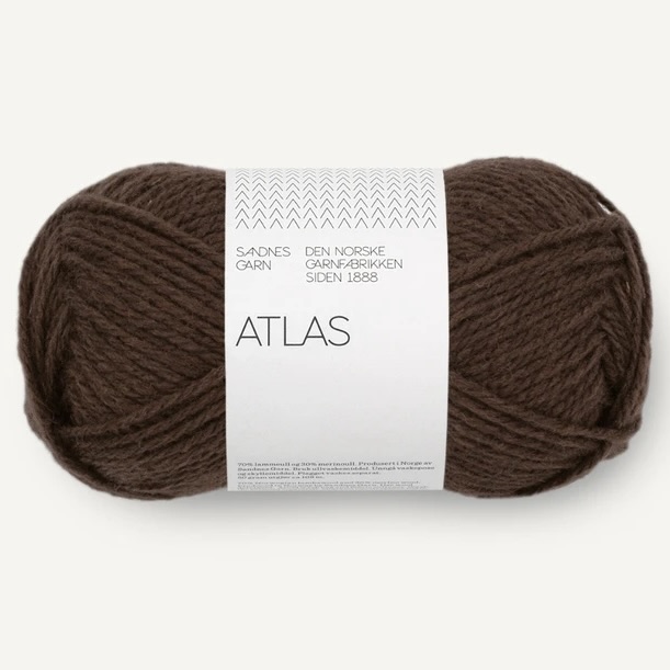Atlas Mørk Brun Melert 3591 - Kvalitetsgarn på tilbud