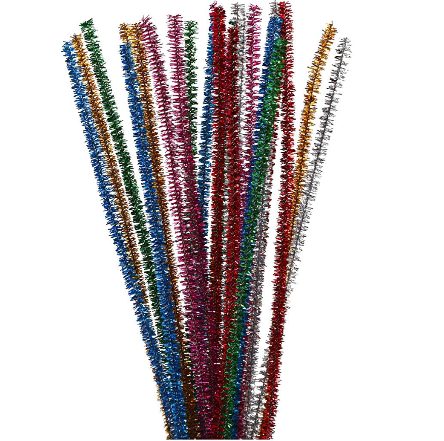 Glimmer Chenille Piberenser - 24 stk. til Kreative Projekter