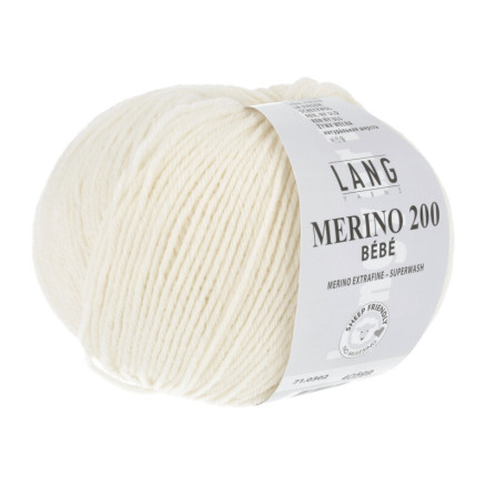 Lang Yarns Merino 200 Bebe Garn 302 Æggehvid