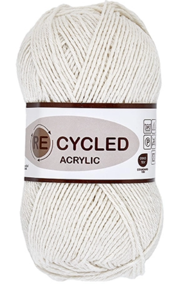 REcycled Acrylic, råhvid, 100 g, nr. 5