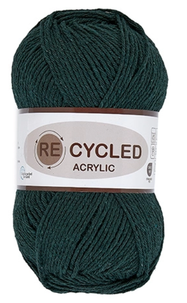 REcycled Acrylic, mørk grøn, 100 g, nr. 72