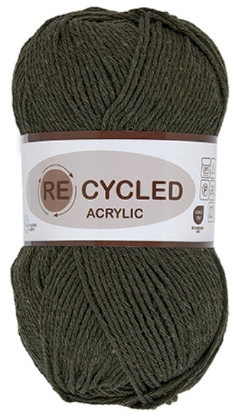 REcycled Acrylic, army grøn, 100 g, nr. 74